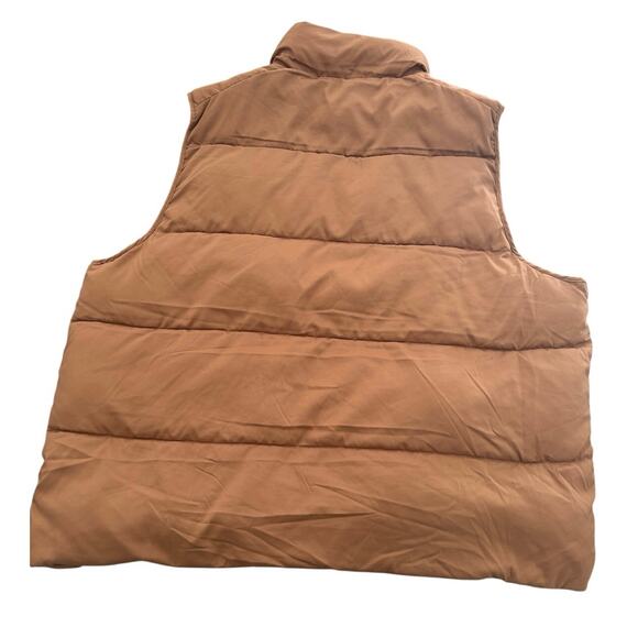 Girlfriend Collective Everyone Puffer Vest size 9 (4x) Brown color - Picture 3 of 6